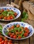 Salad of arugula and cherry tomatoes