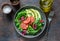 Salad with avocado and grapefruit. Healthy eating. Vegetarian food