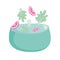 salad bowl fresh vegetables cooking utensil cartoon flat icon