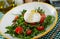 Salad with Burrata, tomatoes and greens