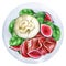 Salad with burrato, figs and prosciutto watercolor 2