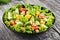 Salad with chickpeas, tomato and avocado