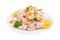 Salad of chopped crab sticks with sweet corn