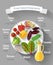 Salad cooking infographics