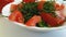 Salad cucumber tomato drops dill kitchen