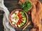 Salad cucumbers, tomatoes, summer   antioxidant  eggs dinner cuisine a wooden background