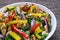 Salad with curly kale and walnuts