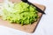 Salad on a cutting board