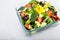 salad with edible flowers