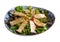 Salad Eringi mushrooms in plate