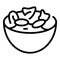 Salad food icon outline vector. Austria cuisine