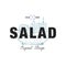 Salad food logo original design, retro emblem for food shop, cafe, restaurant, cooking business, brand identity vector