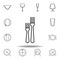 Salad fork, dinner fork icon. Set can be used for web, logo, mobile app, UI, UX on white background