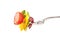 Salad Fork with Tomato Bell Pepper and Lettuce