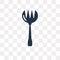 Salad Fork vector icon isolated on transparent background, Salad