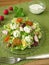 Salad with goat cream cheese