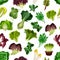 Salad greens and leafy vegetables pattern
