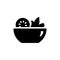 Salad icon simple flat style illustration image