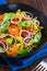 Salad with lentil, tomatoes, bell pepper