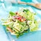 Salad with lettuce and ranch dressing