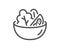 Salad line icon. Vegetable food sign. Vector