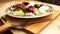 Salad with mozarella and olives