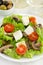 Salad mushrooms with mozzarella