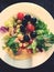 Salad is never more appetizing than when served in a large wooden bowl