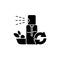 Salad oils refill black glyph icon