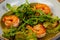 Salad with prawn and zucchini