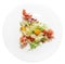 Salad with prosciutto ham