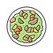 salad salmon color icon vector illustration