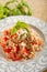 Salad with spelt and tomatoes