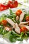 Salad with tomato and chicken