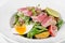 Salad with tuna, lettuce, tomatoes, eggs and potatoes