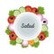 Salad vegetables food fresh diet poster