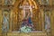 Salamanca - The carved polychrome baroque altar of Our Lady of Sorrow Capilla de los Dolores in church Iglesia de la Vera Cruz