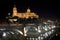 Salamanca cathedral at night