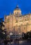 Salamanca - The north gothic portal of Catedral Nueva - New Cathedral at dusk