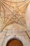 SALAMANCA, SPAIN, APRIL - 16, 2016: The gothic archs of atrium and baroque portal of monastery Convento de San Esteban