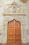 SALAMANCA, SPAIN, APRIL - 16, 2016: The renaissance portal Puerta de San Jose in atrium of monastery Convento de San Esteban