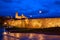 Salamanca sunset in roman bridge Tormes river