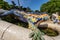 Salamander Dragon Fountain - Park Guell by Antoni Gaudi in Barcelona Spain