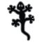 Salamander, symbol, black sign, eps.
