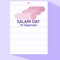 Salami Day - Stylized cartoon calendar letter