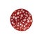 Salami sausage slice icon. Editable element for your design. Grocery store assortment, healthy nutrition. Ingredients for pizza. I