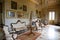 Salamina, Italy - 6.05.2018: Interior of old small castle Masseria Salamina Caramia in Puglia, Italy