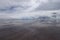 The Salar de Uyuni flooded after the rains, Bolivia. Clouds reflected in the water of the Salar de Uyuni, Bolivia