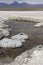 Salar lagoon Tebenquinche in Atacama desert