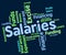 Salaries Word Represents Remuneration Wage And Workers